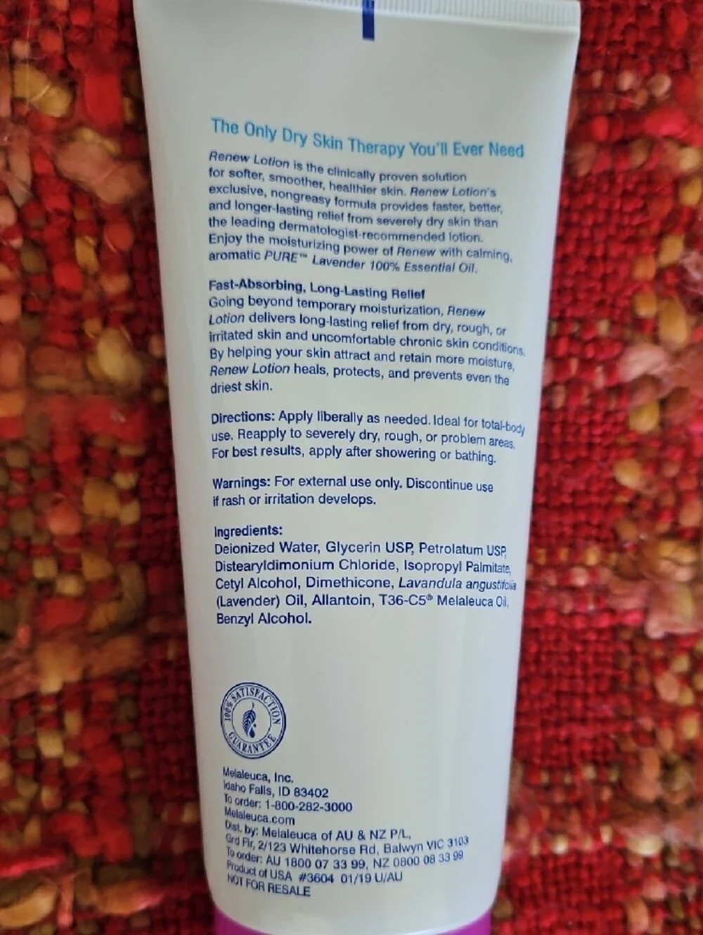 Renew Intensive Skin Therapy Moisturizing Lotion. Lavender Scent